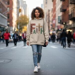 Beige Graphic Jean Jacket for Women